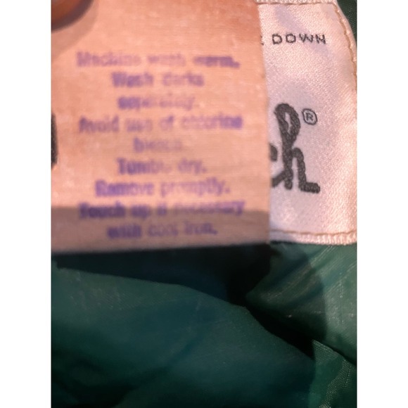 Woolrich Vintage Vest Goose down Green Puffer Large Womens 1980s VTG - Picture 6 of 11